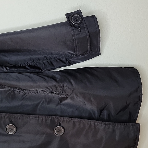 INC International Concepts Black Rain Jacket Long Sleeve Buttons size S - Picture 8 of 16